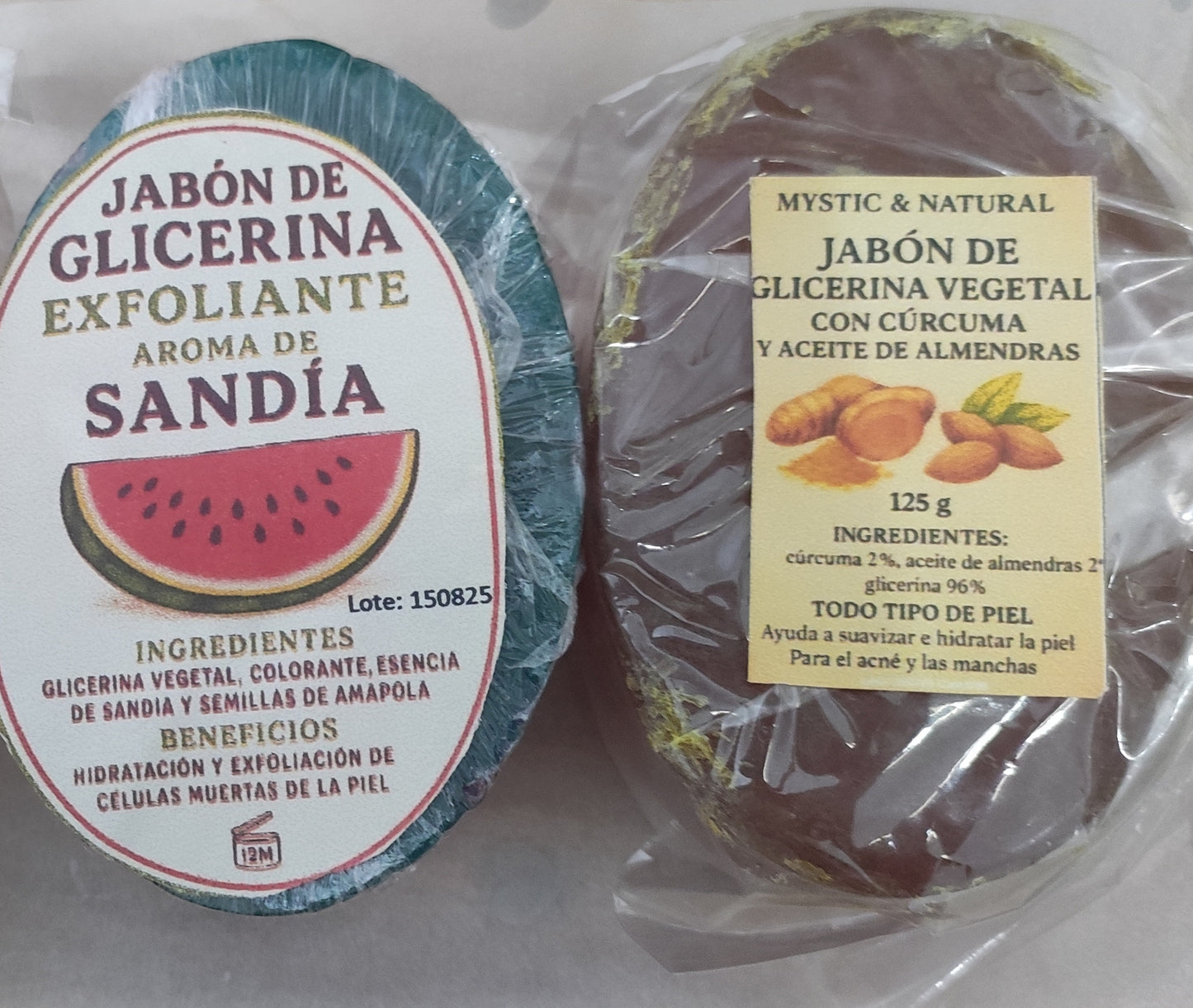 Jabón pack de 2 cúrcuma y sandía