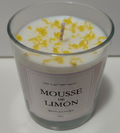 Vela mousse de limón - aroma envolvente, hogar limpio y concentración en épocas de estudio