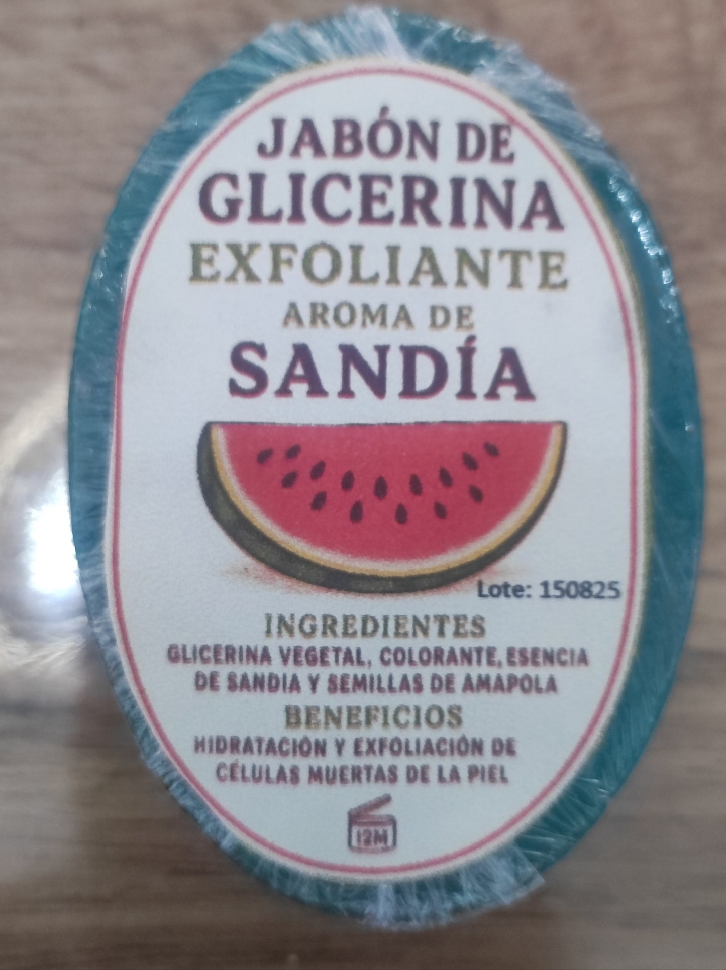 Jabón natural exfoliante de sandía 125 gr