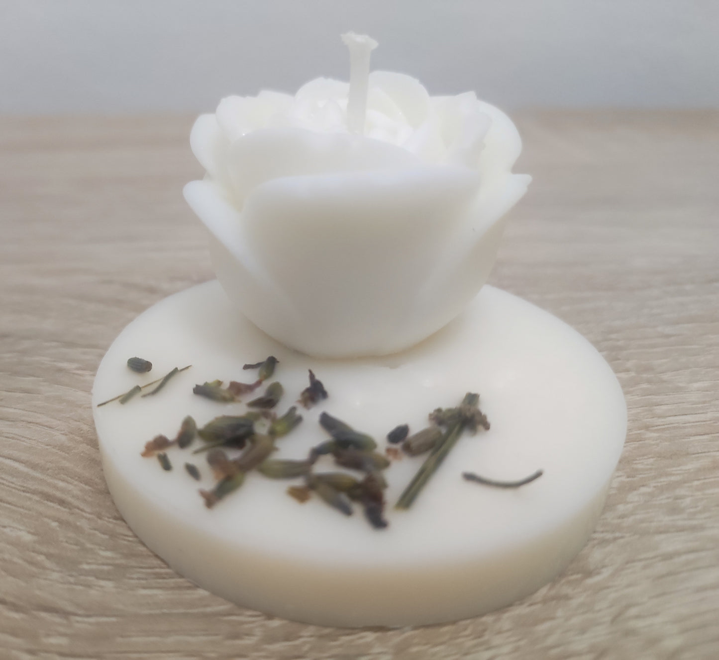 Vela de soja decorativa con aroma a lavanda
