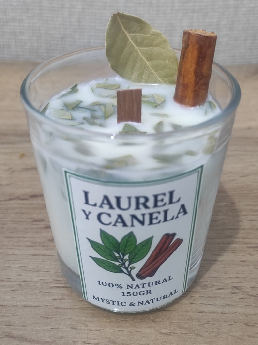 Vela de laurel y canela