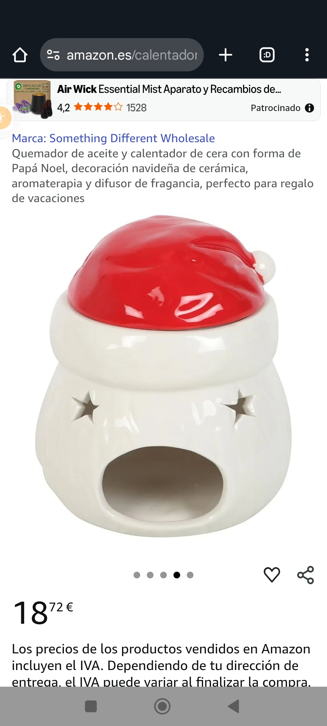 Quemador papá noel
